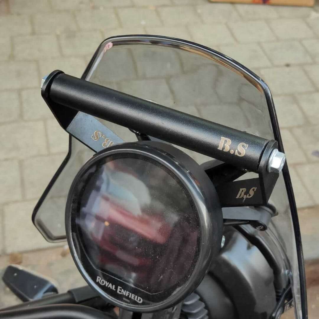 BS Auto Stainless Steel GPS Mount For Royal Enfield Himalayan 450 (Black) BS Auto Stainless Steel GPS Mount For Royal Enfield Himalayan 450 (Black)