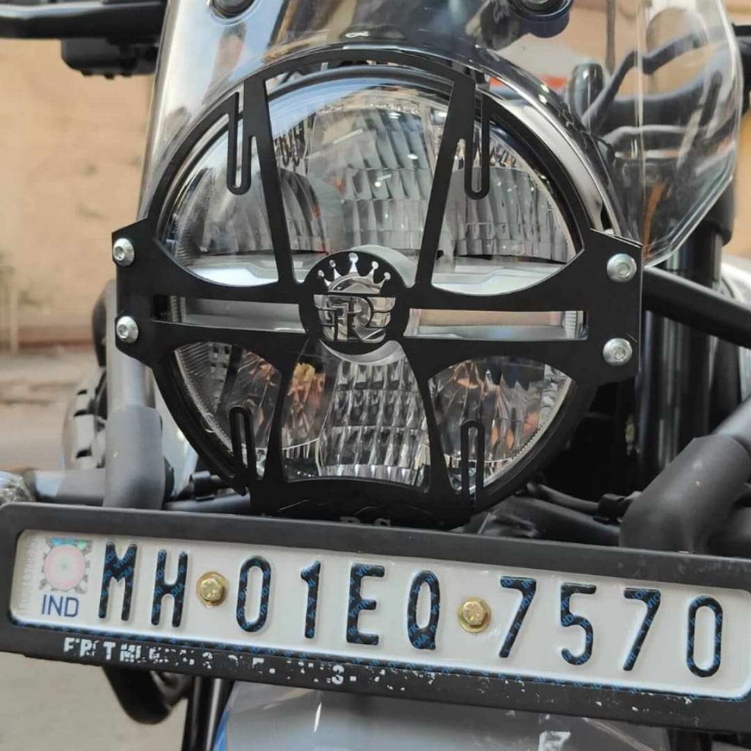 BS Auto Stainless Steel Headlight Grill For Royal Enfield Himalayan 450 BS Auto Stainless Steel Headlight Grill For Royal Enfield Himalayan 450