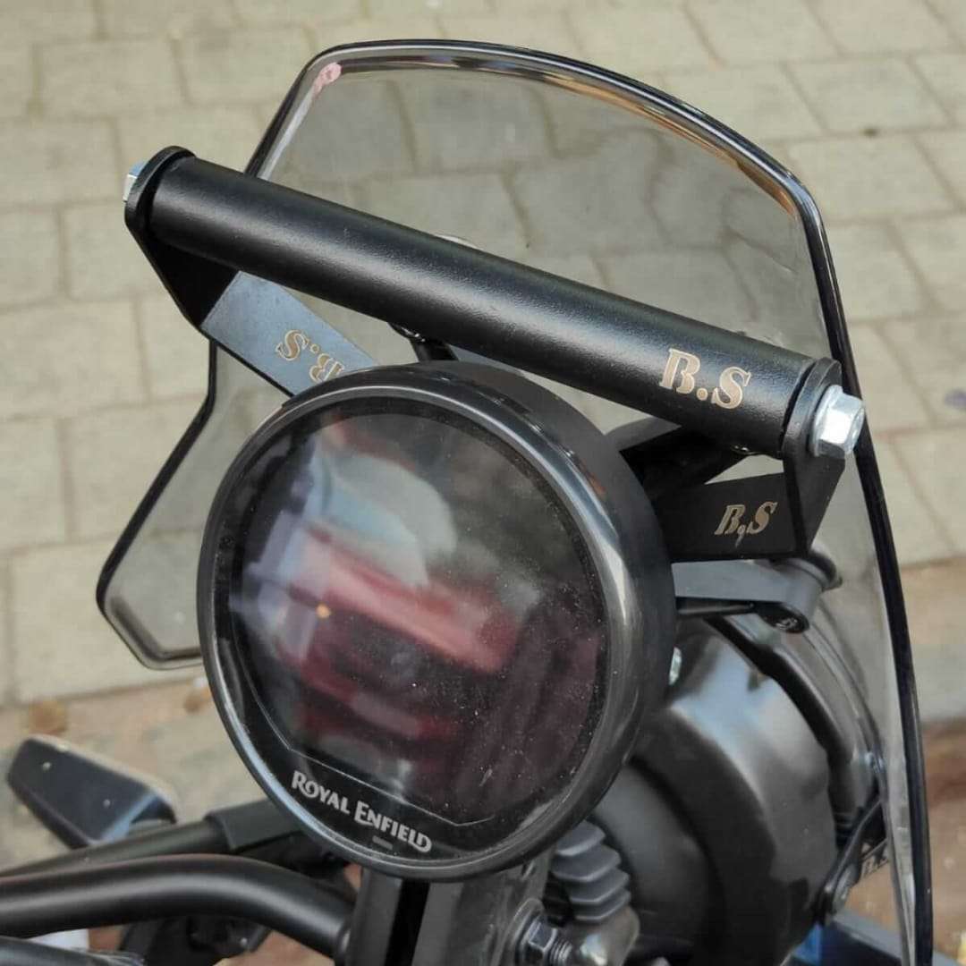 Stainless Steel GPS Mount For Royal Enfield Himalayan 450 (Black) Stainless Steel GPS Mount For Royal Enfield Himalayan 450 (Black)