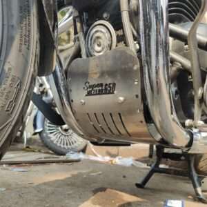 Stainless Steel Sump Guard For Royal Enfield Super Meteor 650 (Chrome)