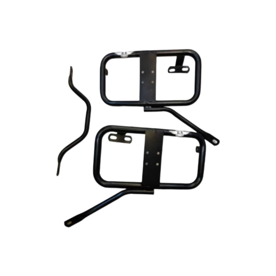 Royal Enfield Himalayan 411 Premium Stainless Steel Square Saddle Stay With Jerry Can Holders Mounting (Black) Royal Enfield Himalayan 411 Premium Stainless Steel Square Saddle Stay With Jerry Can Holders Mounting (Black)
