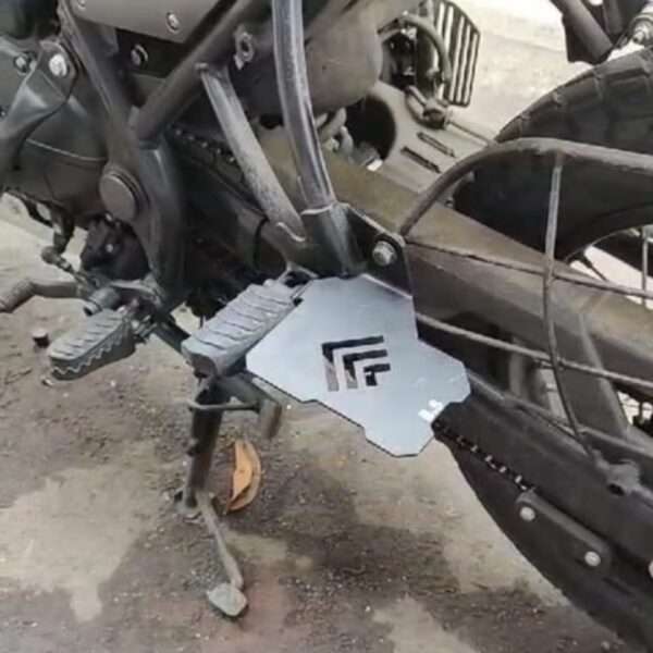Stainless steel Rear Pillion Footrest For Royal Enfield Himalayan 411 (Black)