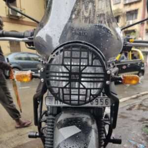 X-Type Stainless Steel Headlight Grill For Royal Enfield Himalayan 411 BS6 (Black)
