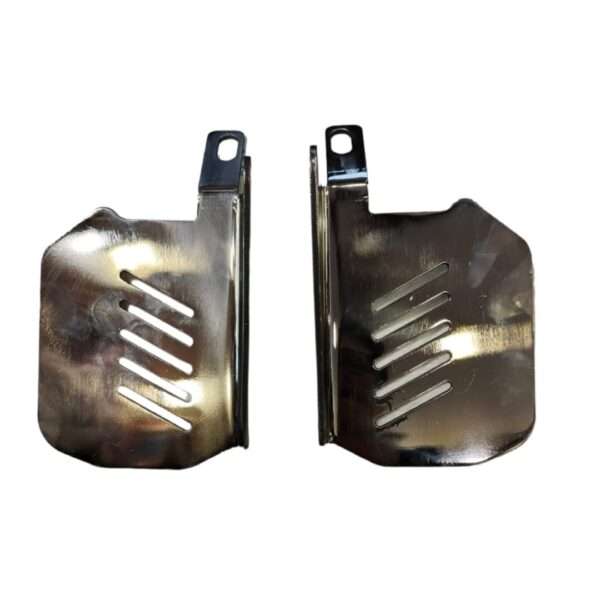 Stainless Steel Rear Pair Footrest For Royal Enfield Super Meteor 650 (Silver)
