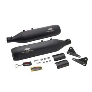 Astral Red Rooster Performance Exhaust For Royal Enfield Super Meteor 650 (Matte Black)