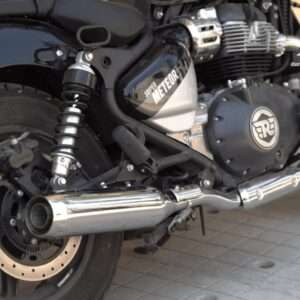 Astral Red Rooster Performance Exhaust For Royal Enfield Super Meteor 650 (Polish)