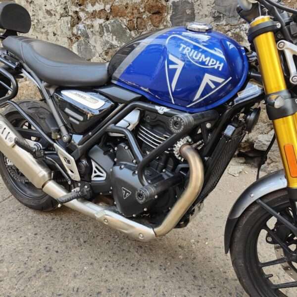 Triumph Speed 400 Stainless steel dual double sliders with crash guard leg guard