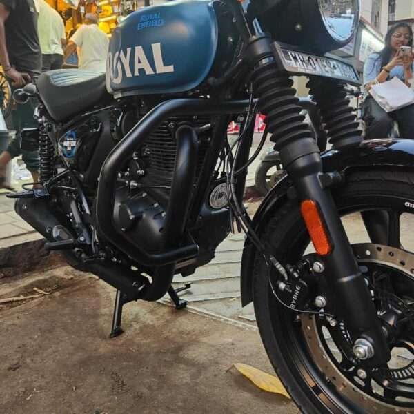 BS Auto Stainless Steel 8 Bend Crash Guard Leg Guard For Royal Enfield Hunter 350 (Black)