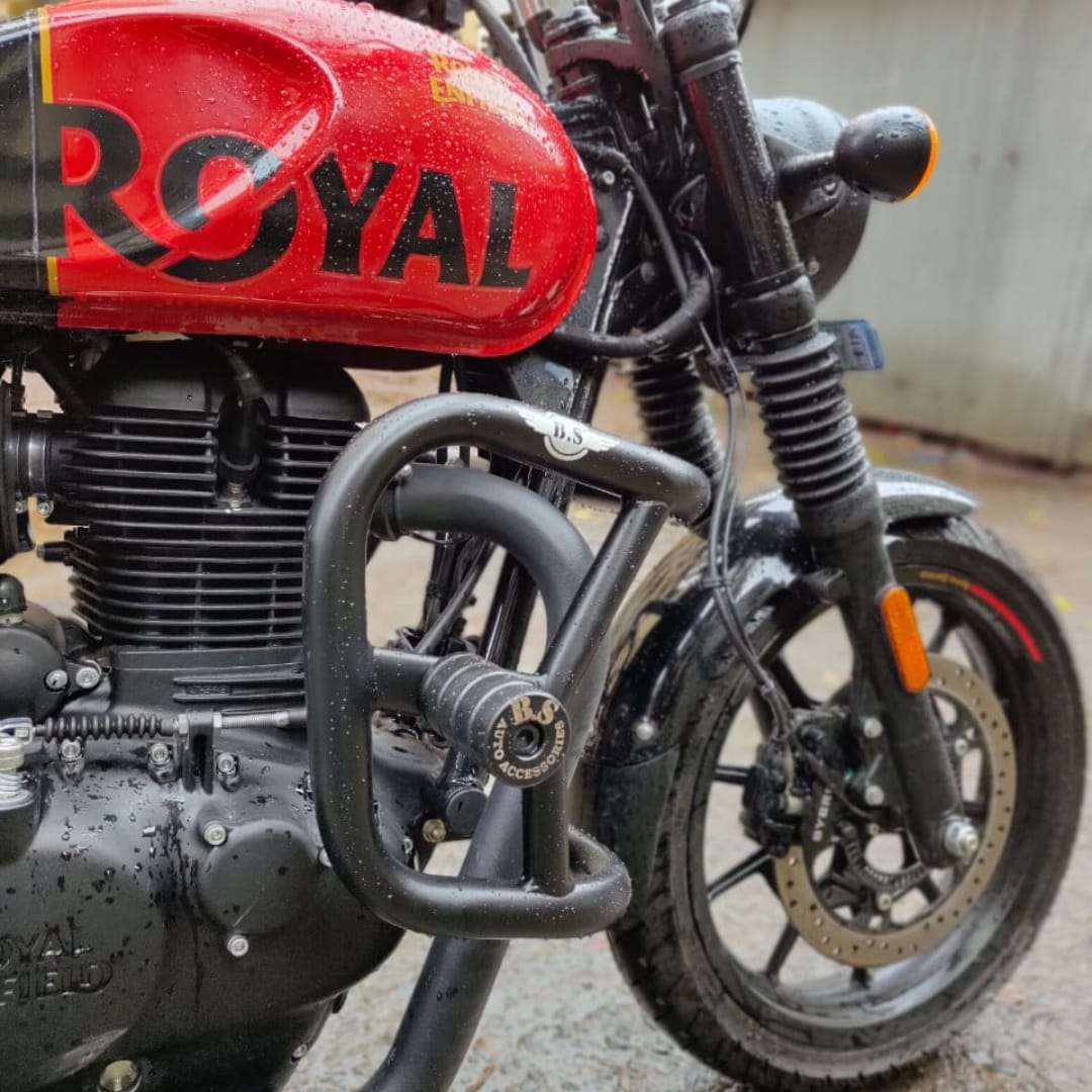 Premium Stainless Steel Slider Crash Guard Leg Guard For Royal Enfield Hunter 350 Premium Stainless Steel Slider Crash Guard Leg Guard For Royal Enfield Hunter 350
