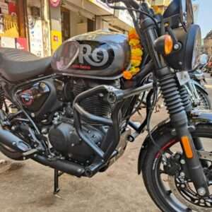 Royal Enfield Hunter 350 Bull Crash Guard Leg Guard with Four Sliders (Black)