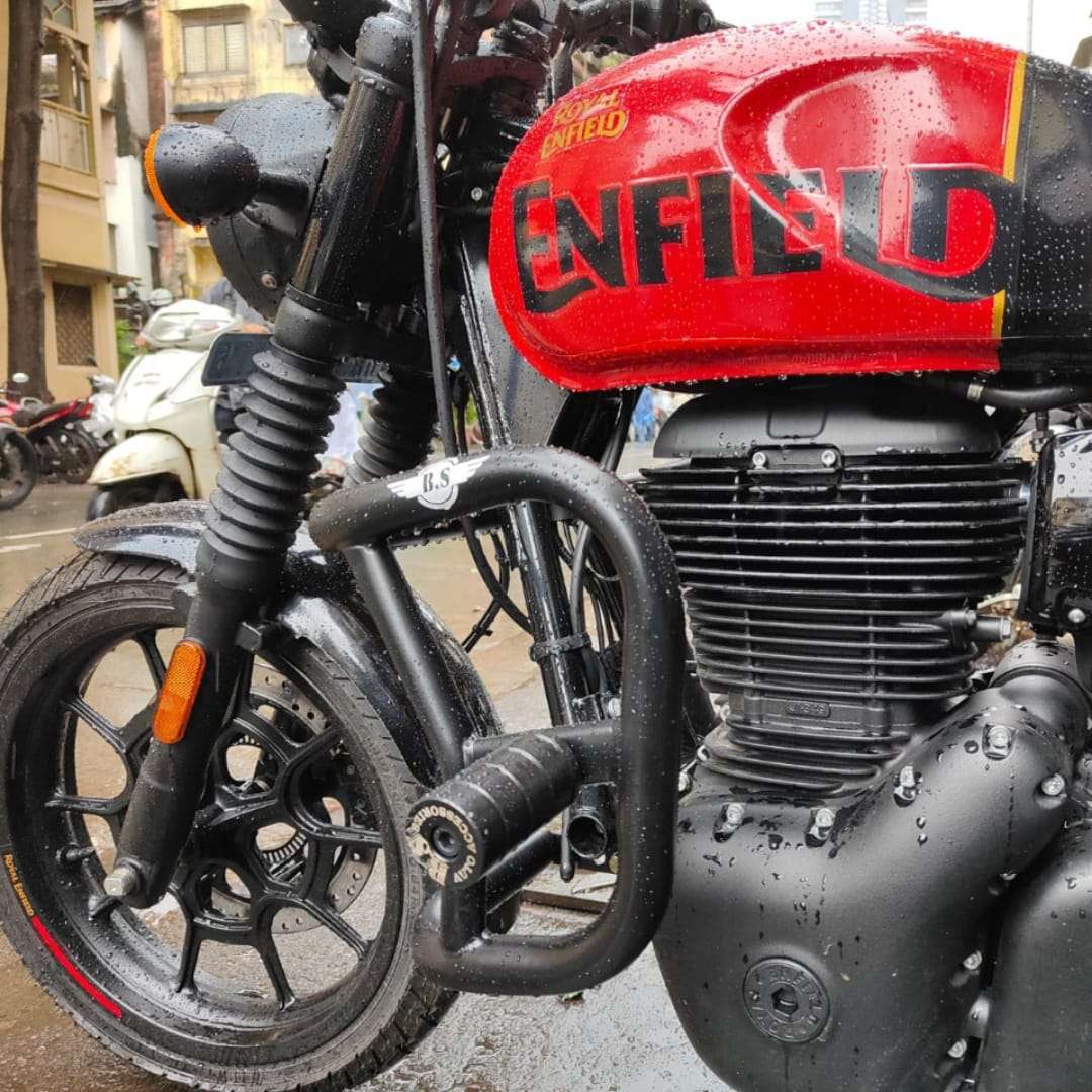 Stainless Steel Slider Crash Guard For Hunter 350 (Black) Stainless Steel Slider Crash Guard For Hunter 350 (Black)