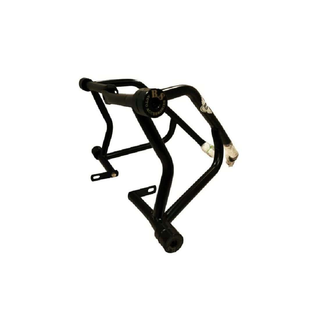 Stainless steel crash guard leg guard with dual double slider for Royal Enfield Hunter 350 (Black) Stainless steel crash guard leg guard with dual double slider for Royal Enfield Hunter 350 (Black)