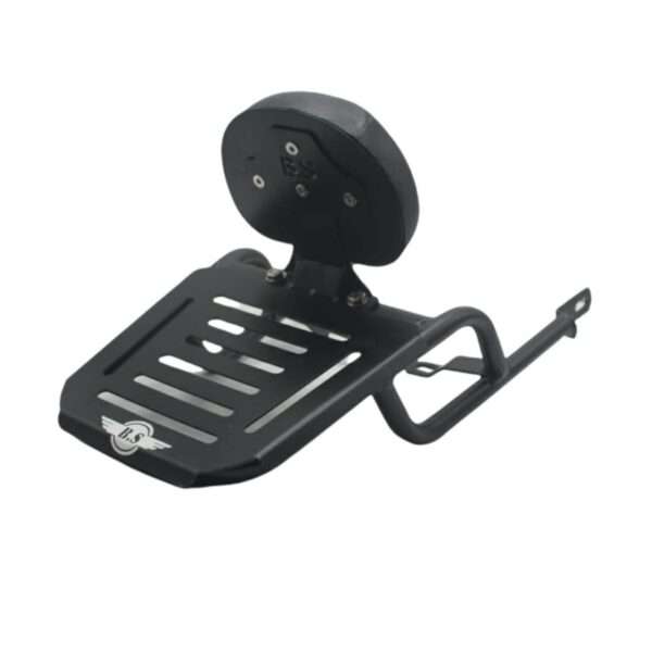 BS Auto stainless steel backrest with carrier plate for Royal Enfield Himalayan 411 (Black)