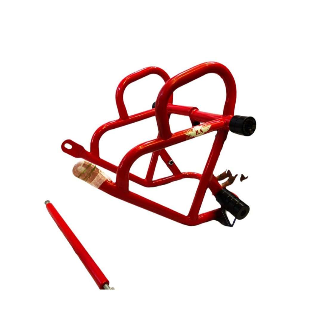 Royal Enfield Himalayan 411 Stainless steel Double Slider Crash guard Leg guard (Red) Royal Enfield Himalayan 411 Stainless steel Double Slider Crash guard Leg guard (Red)