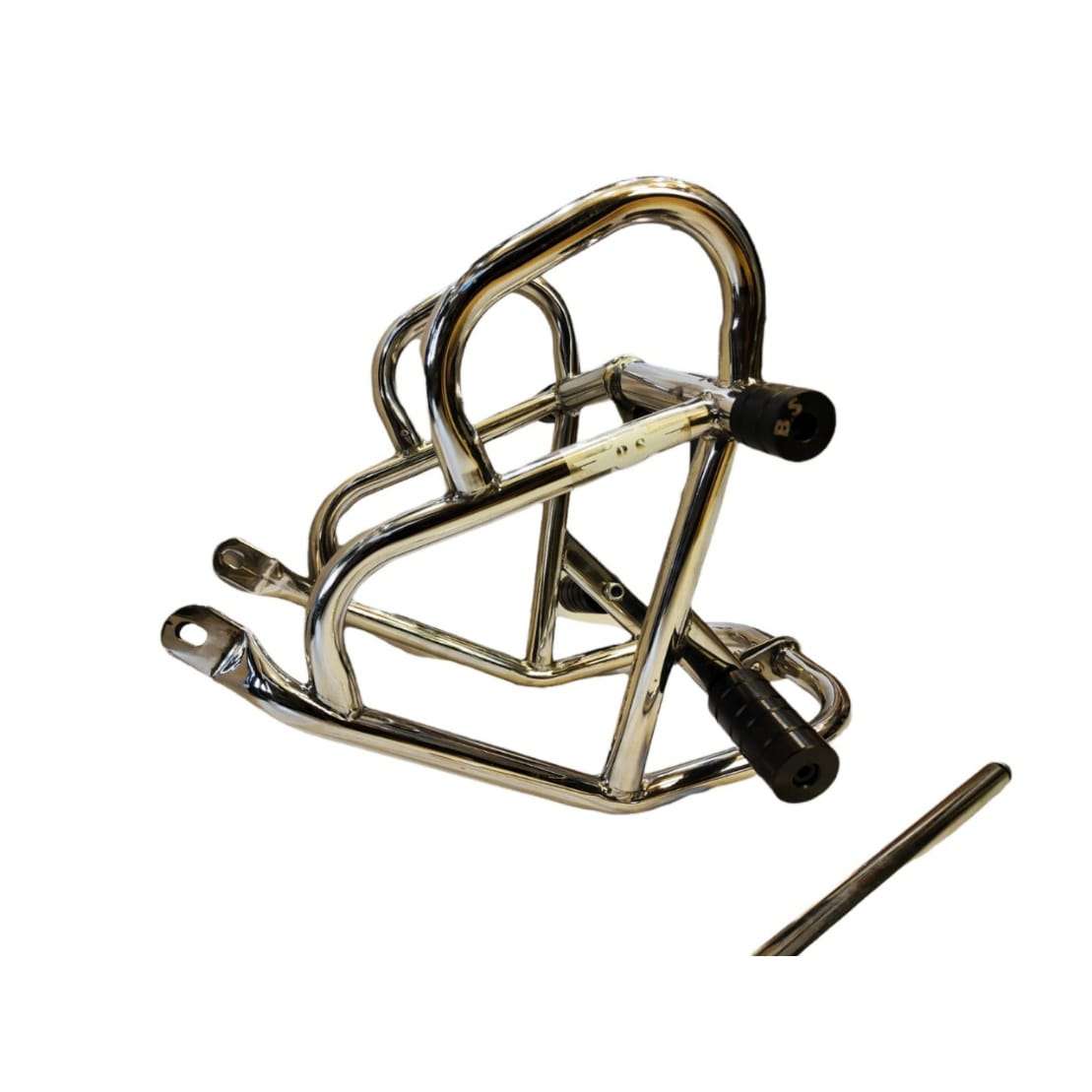 Stainless steel double slider leg guard for Royal Enfield Himalayan 411 (Chrome) Stainless steel double slider leg guard for Royal Enfield Himalayan 411 (Chrome)