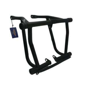 BS Auto Stainless Steel Crash Guard Leg Guard With Dual Double Four Sliders For Royal Enfield Himalayan 411 (Black)