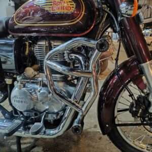 Royal Enfield Classic Electra Standard Sliders Crash Guard Leg Guard For (Silver)