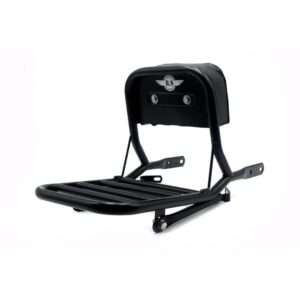 Stainless Steel Backrest With Touring Carrier For Royal Enfield (Black)