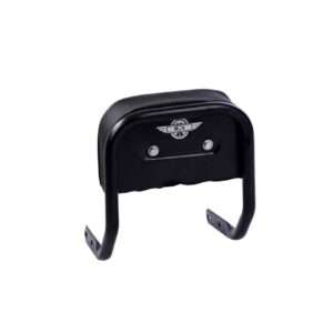 Stainless Steel Padded Backrest for Royal Enfield Classic Standard Electra 350 500 (Black)