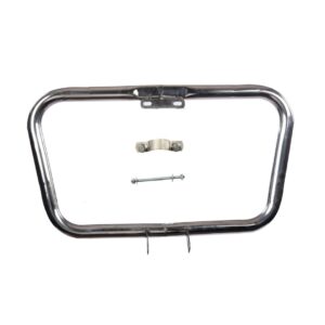 BS Auto Stainless Steel V Shape Leg Guard Crash Guard For Royal Enfield Classic Standard And Electra (Chrome)