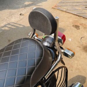 BS Auto Premium Stainless Steel Vintage Backrest (Chrome)