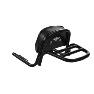 BS Auto Stainless Steel Backrest With Carrier For Royal Enfield Interceptor 650 And Continental GT 650 (Black)