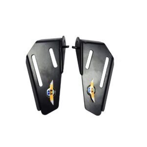 BS Auto Stainless Steel Pillion Footrest For Royal Enfield Interceptor 650 And Continental GT 650 (Black)