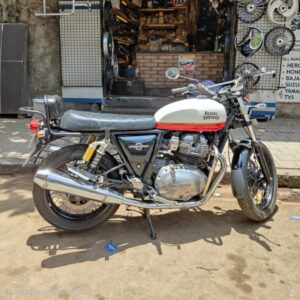 Backrest With Carrier For Royal Enfield Interceptor 650 And Continental GT 650 (Black)