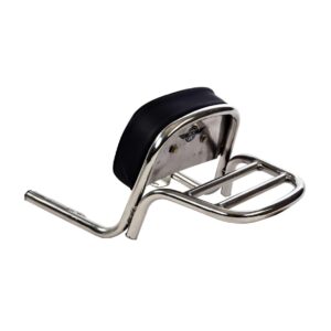 Stainless Steel Backrest With Carrier For Royal Enfield Interceptor 650 And Continental GT 650 (Chrome)