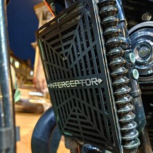 Stainless Steel Radiator Guard Radiator Cover Radiator Grill For Royal Enfield Interceptor 650 (Black)