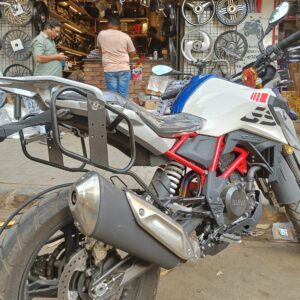 Stainless Steel Saddle Stay with Jerry Can Mount for BMW G 310 GS (Black)