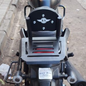 Backrest with Carrier For Harley Davidson X440 (Black)