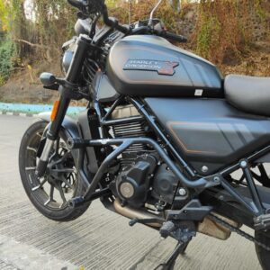 Stainless Steel Crash Guard With Dual Double Sliders For Harley Davidson X440 (Black)